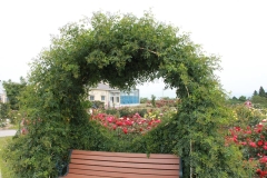 Heart-shaped bench